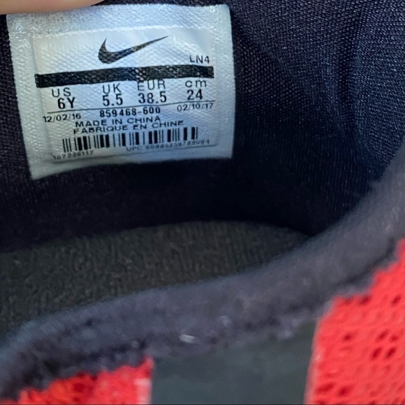 NIKE Lebron XIV GS 859468 600 University Red/ Black - White Youth 6 Womens 7.5 - Picture 8 of 16